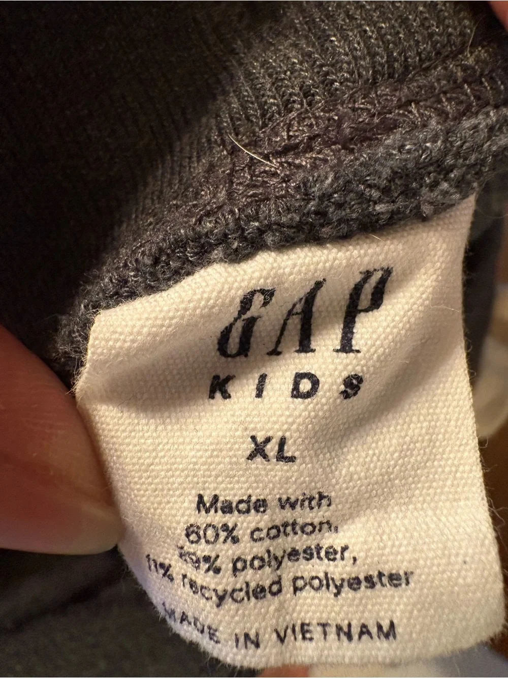 GAP Kids Boys Logo Jogger Sweatpants Charcoal Gray XL